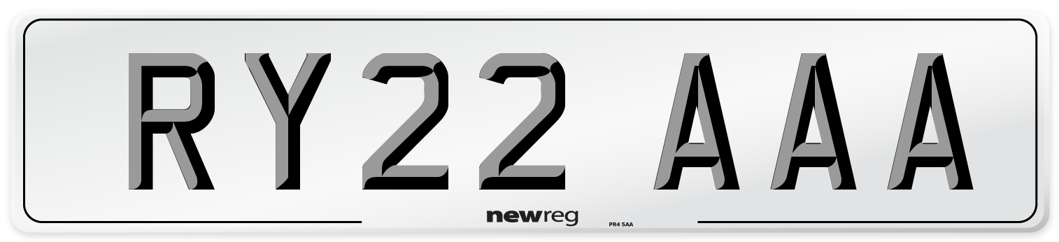 RY22 AAA Number Plate from New Reg